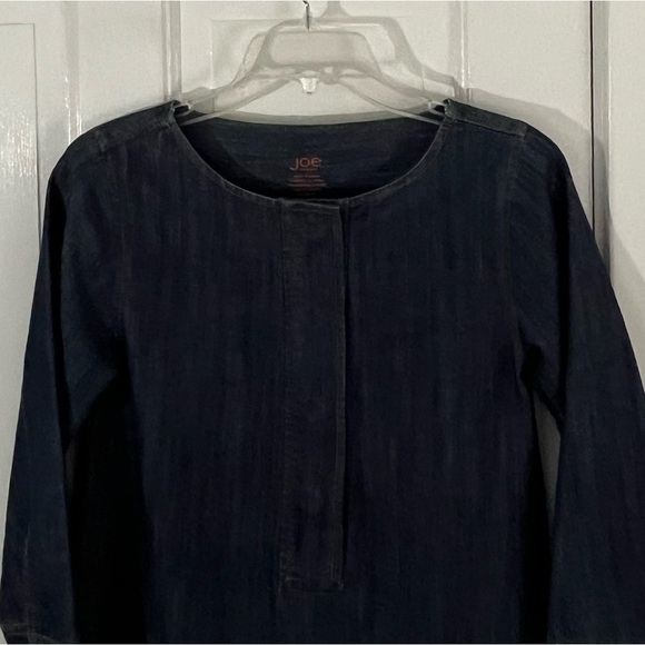 Joe Fresh Denim Chambray Dress Women’s XS Contemporary Minimalist Casual Modest - Picture 2 of 15